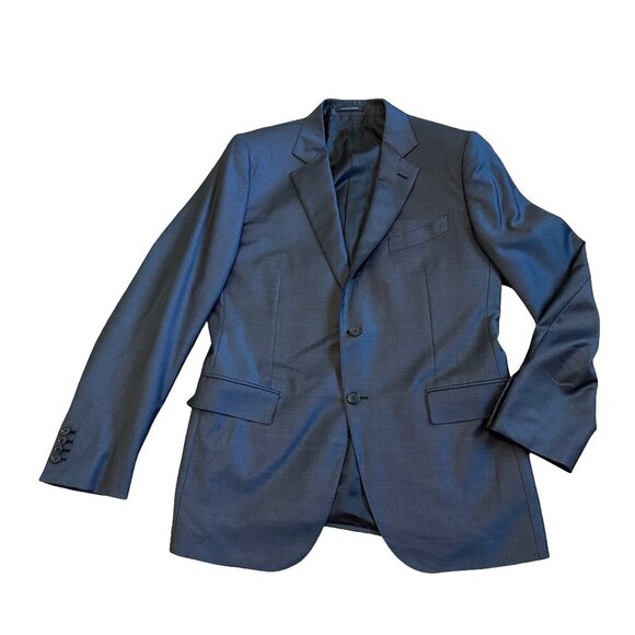 Ermenegildo Zegna Navy Blue Torin Button-Down Blazer Jacket Luxury Size 54R 44R